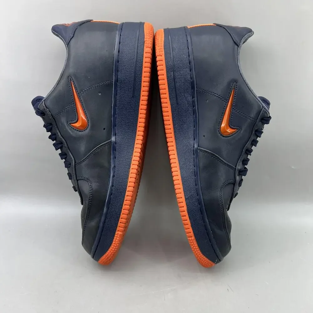 Nike Air Force 1 Low NYC's Finest Shoes Men Size 10 Blue Orange Leather Sneakers
